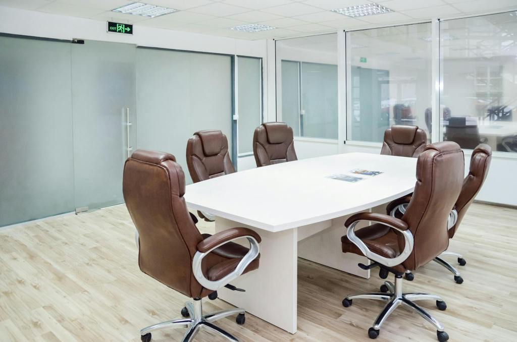 chairs and table in office